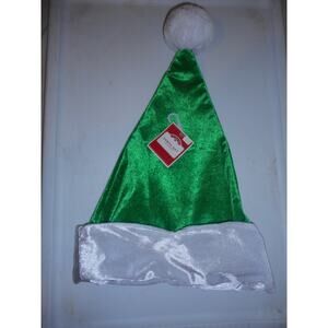 Christmas Santa Hat Green Valour with White Brim 18″ Tall Merry Brite